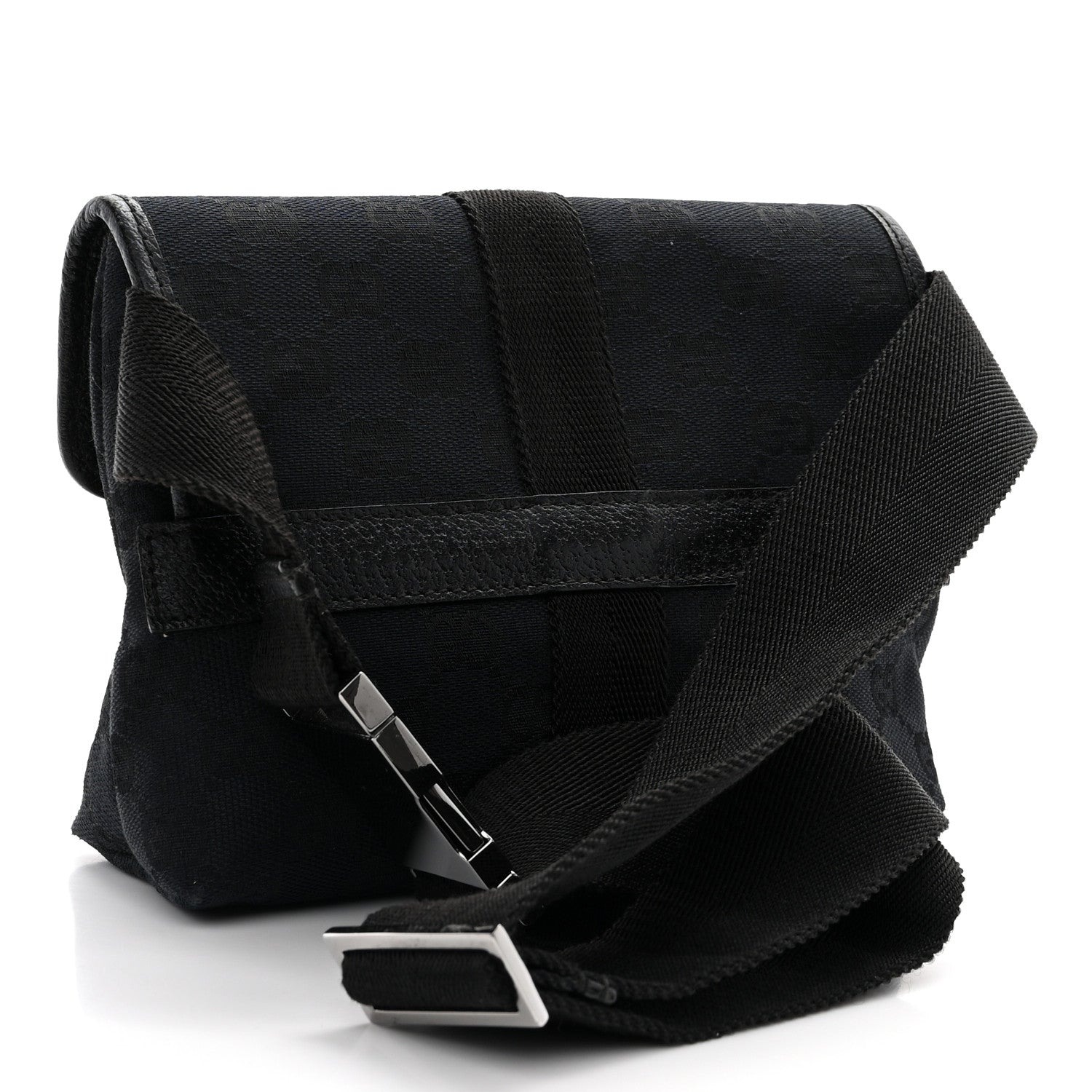 Gucci GG Monogram Web Buckle Belt Bag Black 3 of 10