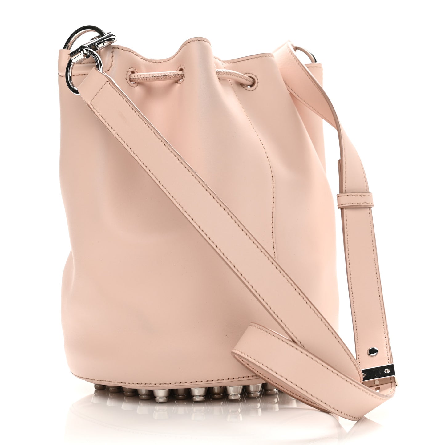 Pebbled Lambskin Diego Bucket Bag Pink
