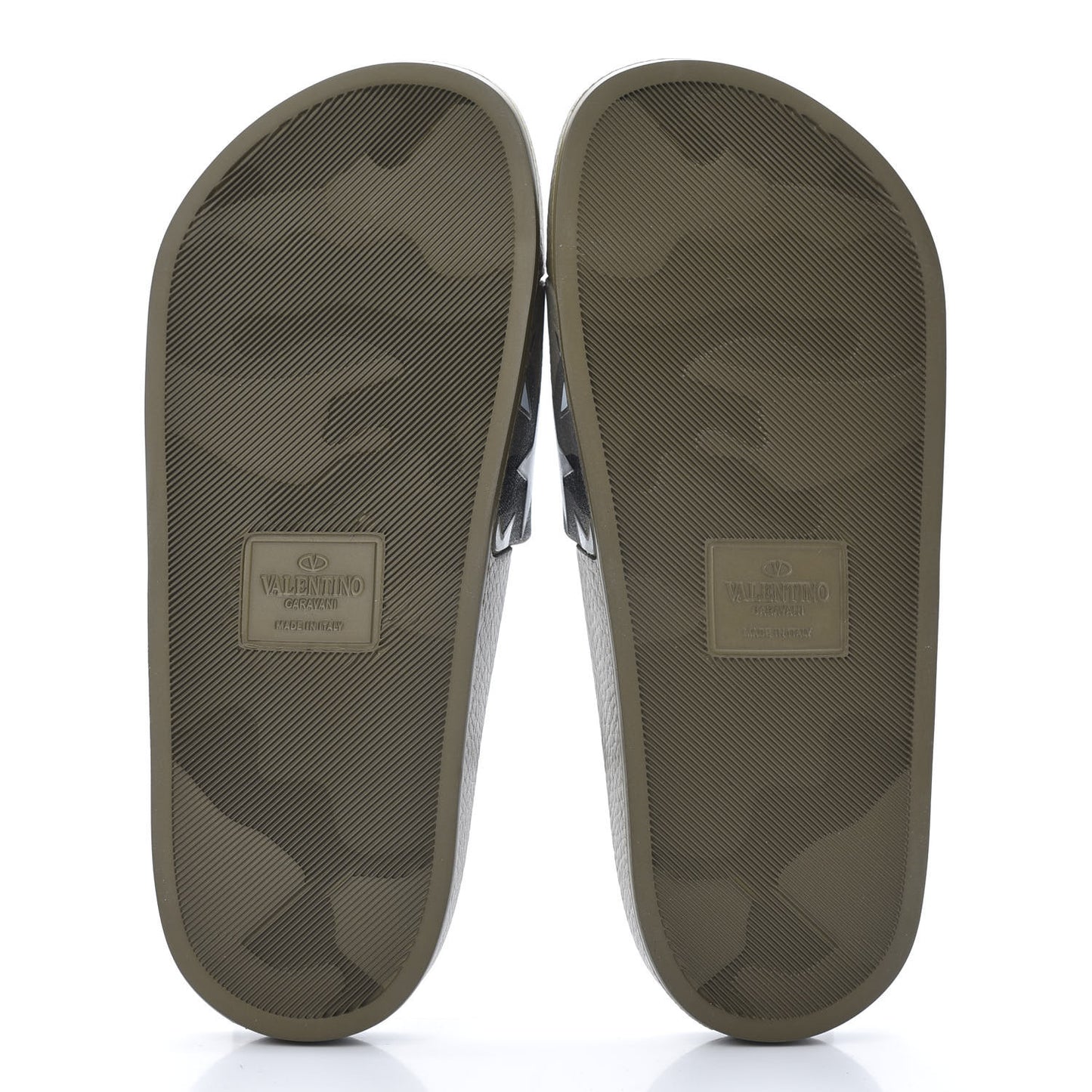 PVC Camustars Slide Sandals 37 Army Green White