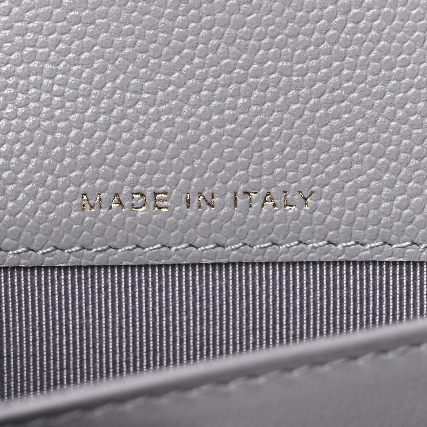 Caviar Quilted Large Flap Wallet Grey