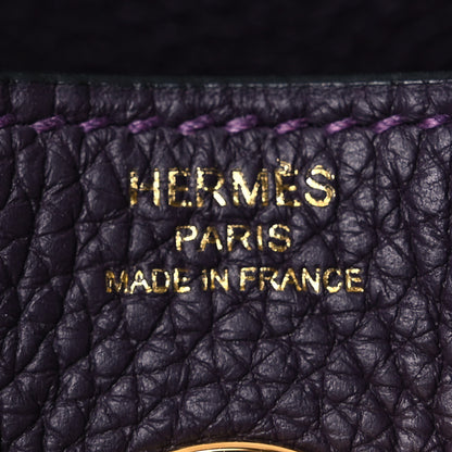 Hermes Taurillon Clemence Lindy 26 Raisin 6 of 11