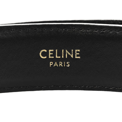 Celine Taurillon Calfskin Medium Triomphe Belt 85 34 Black 5 of 6