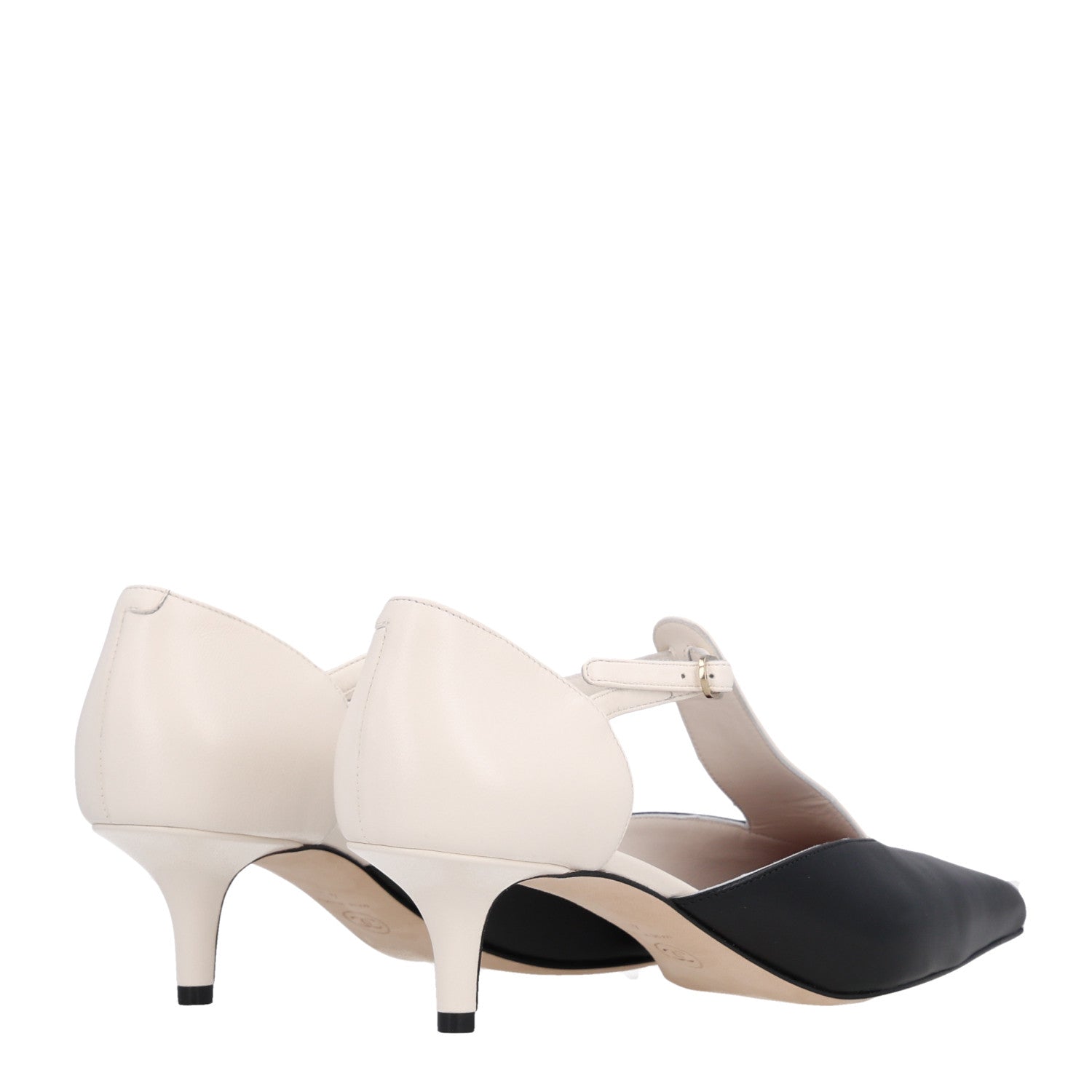 Chanel Lambskin CC Slingback Pumps 40 White Black 5 of 11