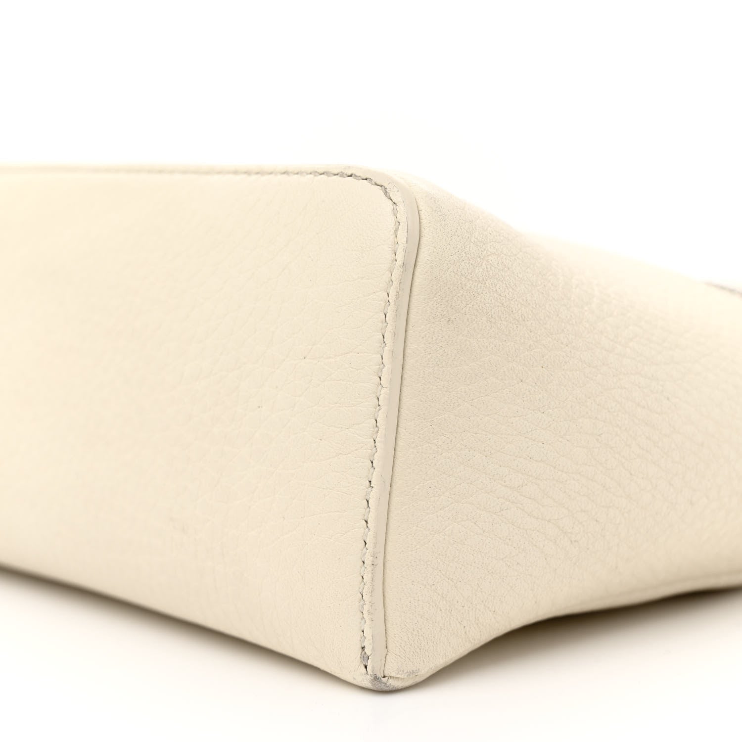 Loro Piana Grained Calfskin L19 Extra Pocket Pouch Whisper White 9 of 14