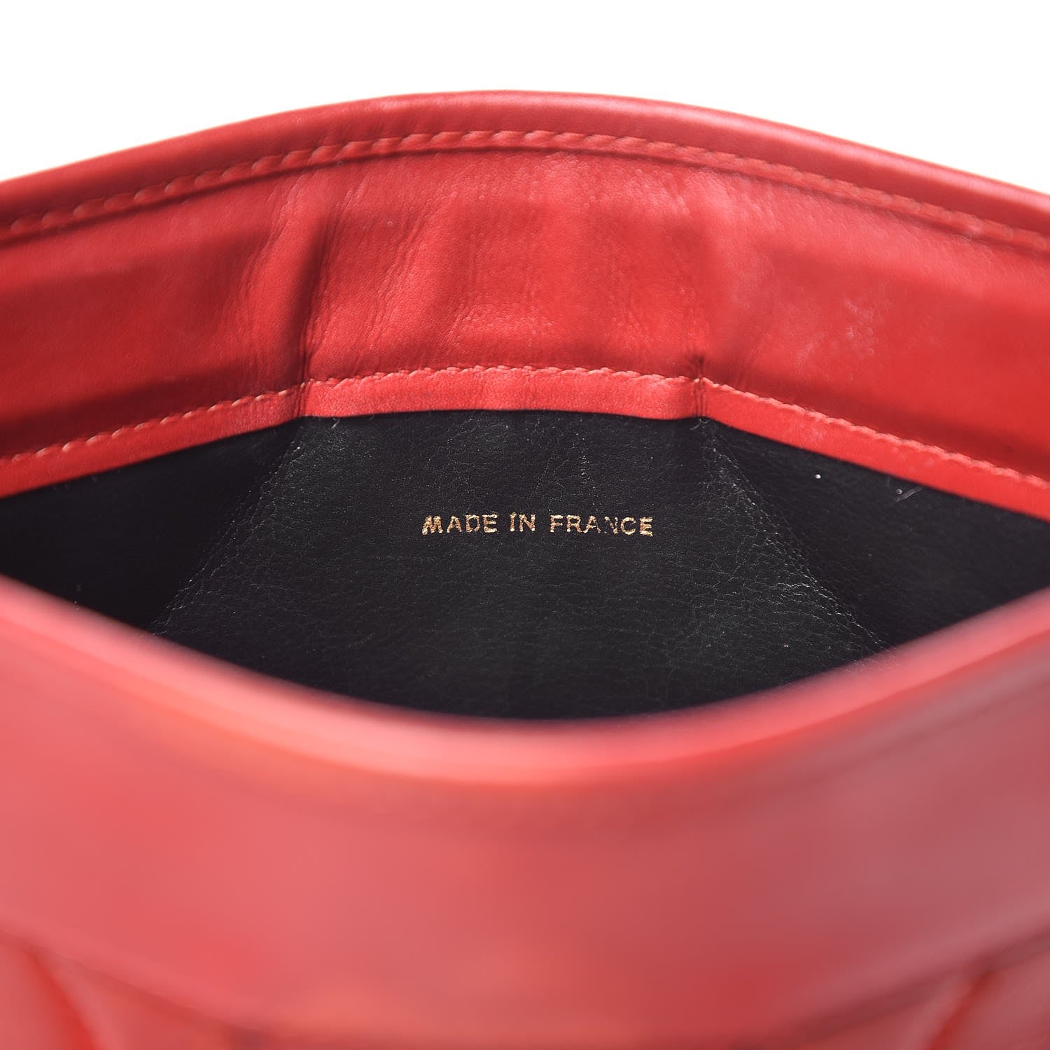Chanel Lambskin Quilted CC Clutch Red 7 of 16