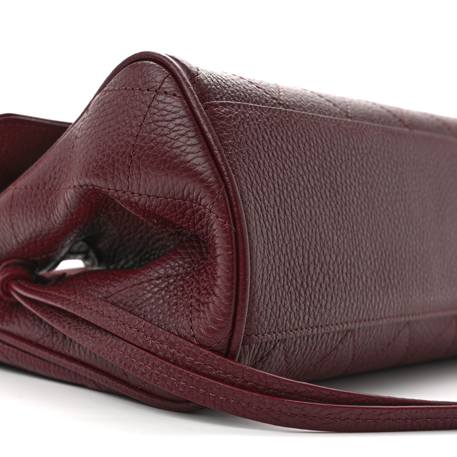 Chanel Grained Calfskin Stitched Urban Essentials Small Shopping Bag Burgundy 9 of 11