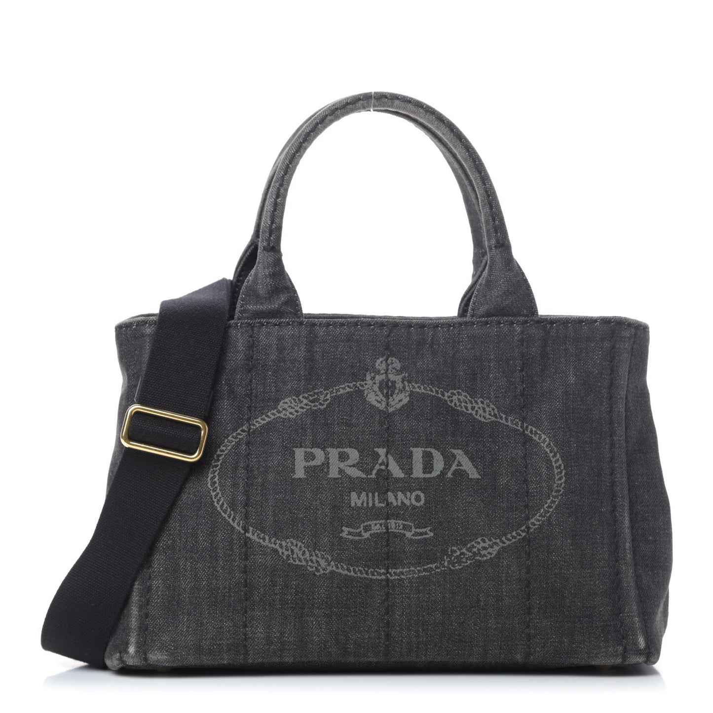Denim Small Logo Tote Black