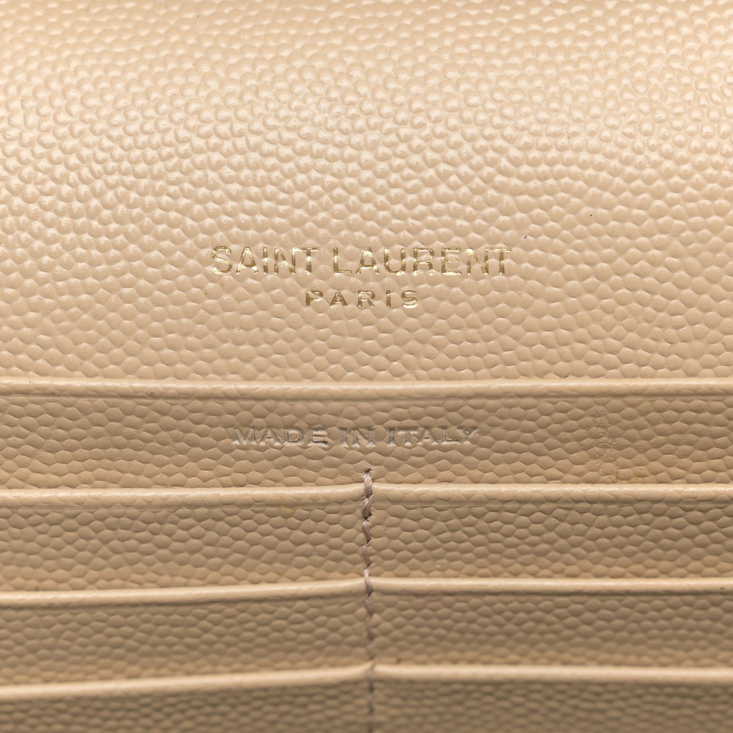 Grain De Poudre Matelasse Chevron Monogram Chain Wallet Nude Powder
