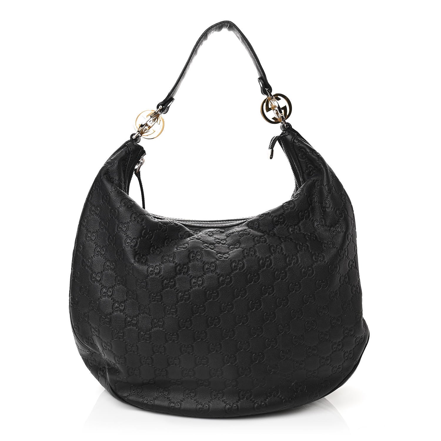 Gucci Guccissima Large GG Twins Hobo Black 1 of 11