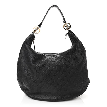 Gucci Guccissima Large GG Twins Hobo Black 1 of 11