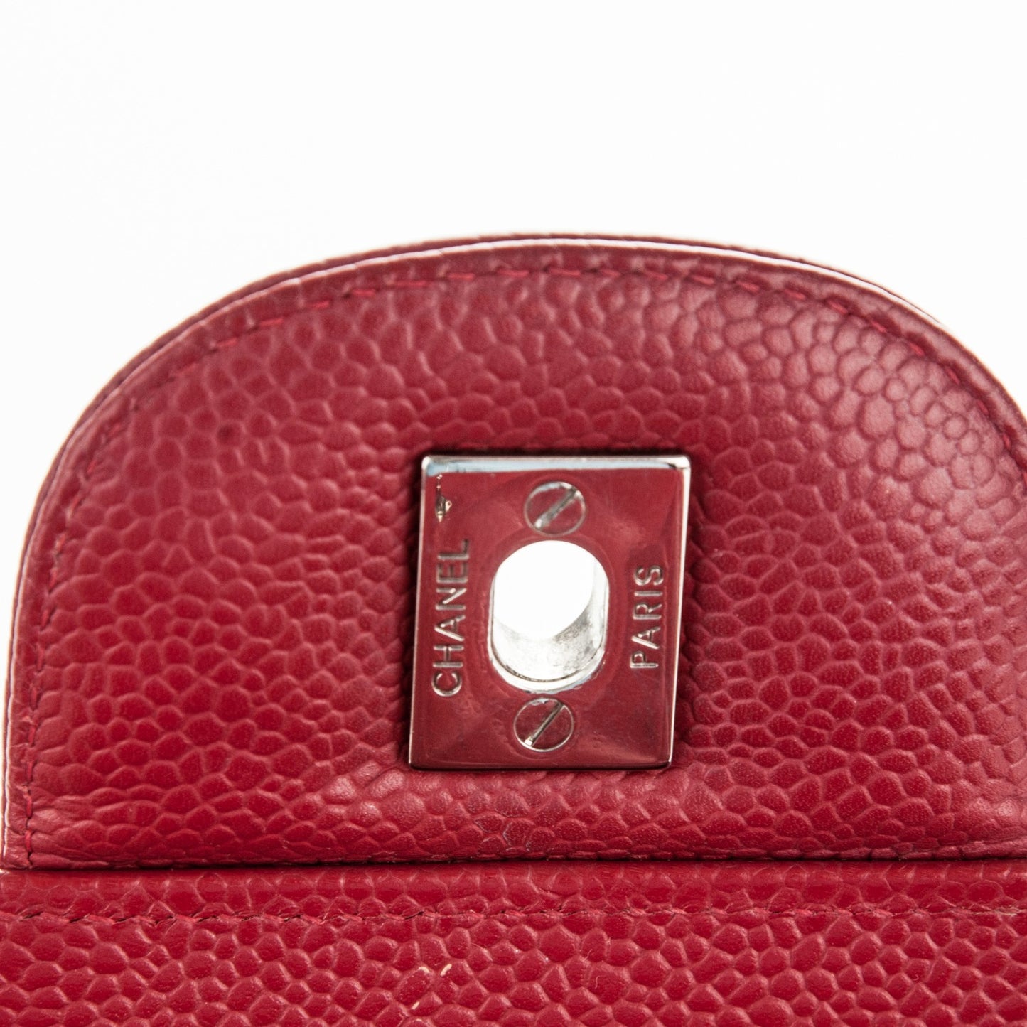 Caviar Quilted Maxi Single Flap Red