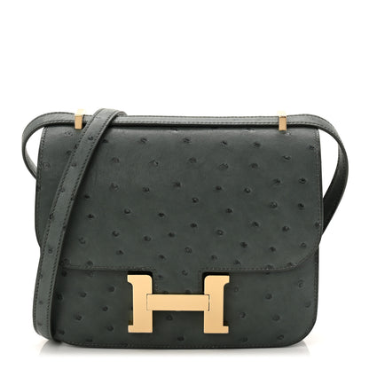 Hermes Ostrich Constance 18 Vert Amande 1 of 12
