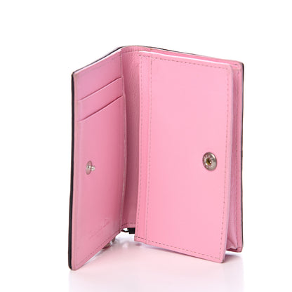 Christian Dior Lambskin Cannage Bi-Color Small Lady Dior Flap Card Holder Black Pink 5 of 13