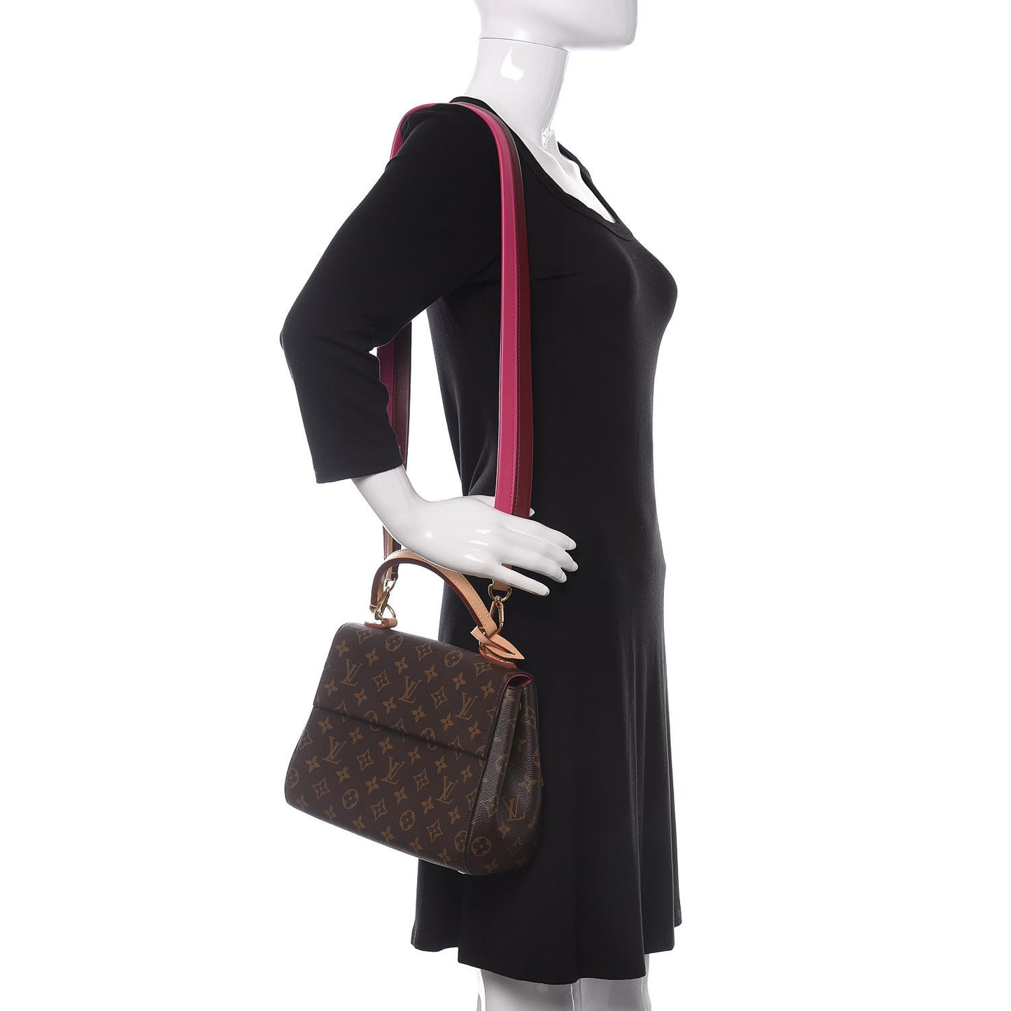 Monogram Cluny BB Bordeaux Fuchsia