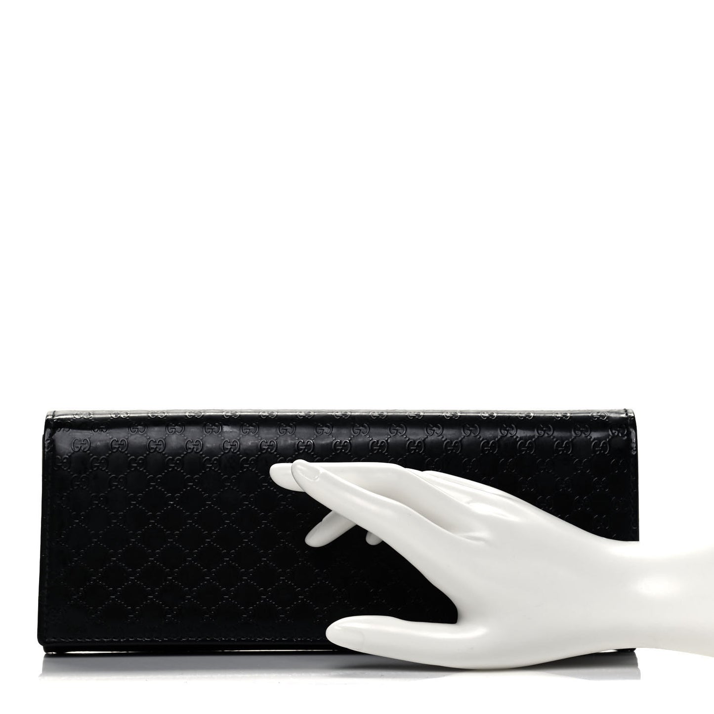 Patent Microguccissima Small Broadway Clutch Black