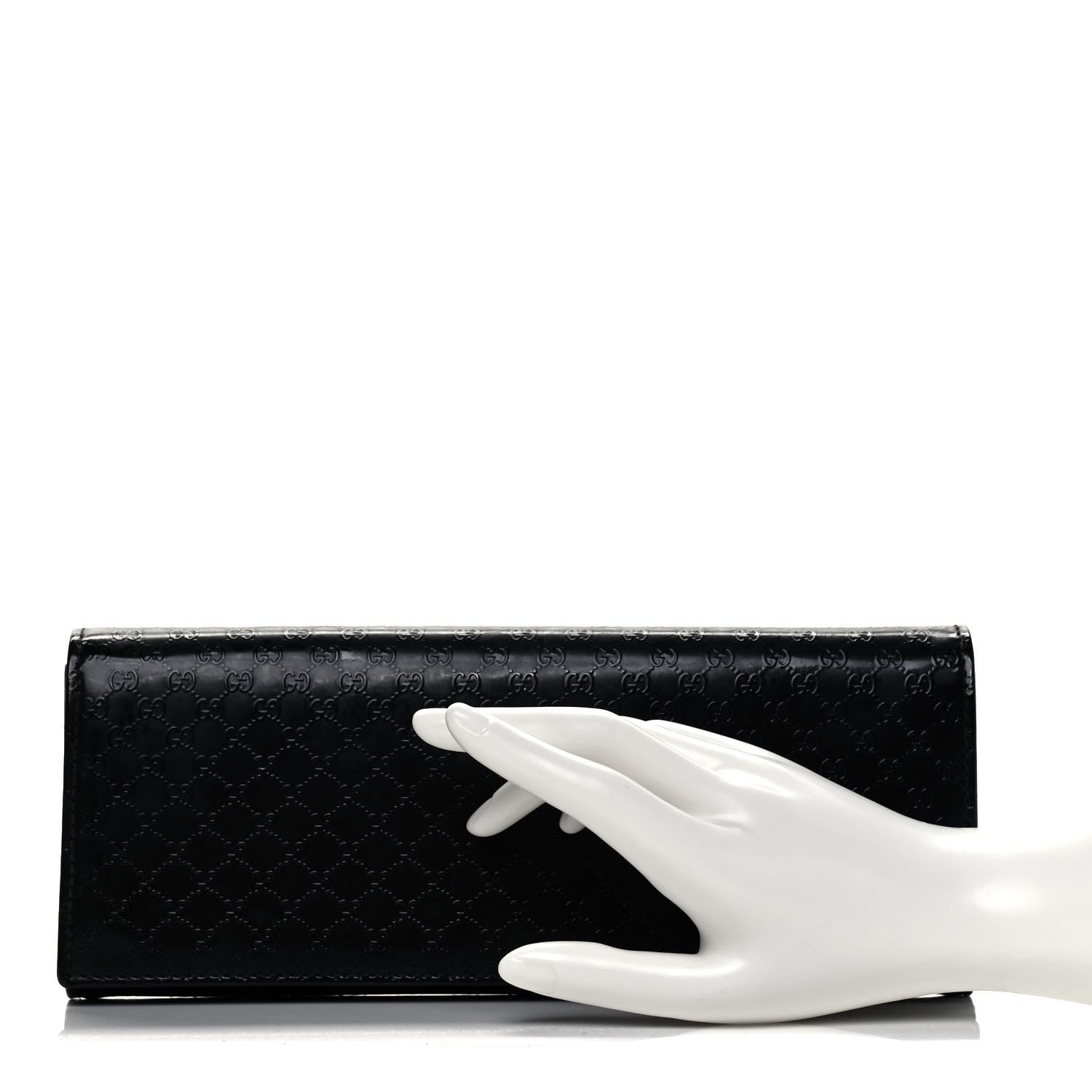 Gucci Patent Microguccissima Small Broadway Clutch Black 3 of 9