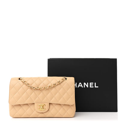 Chanel Caviar Quilted Medium Double Flap Beige 12 of 12