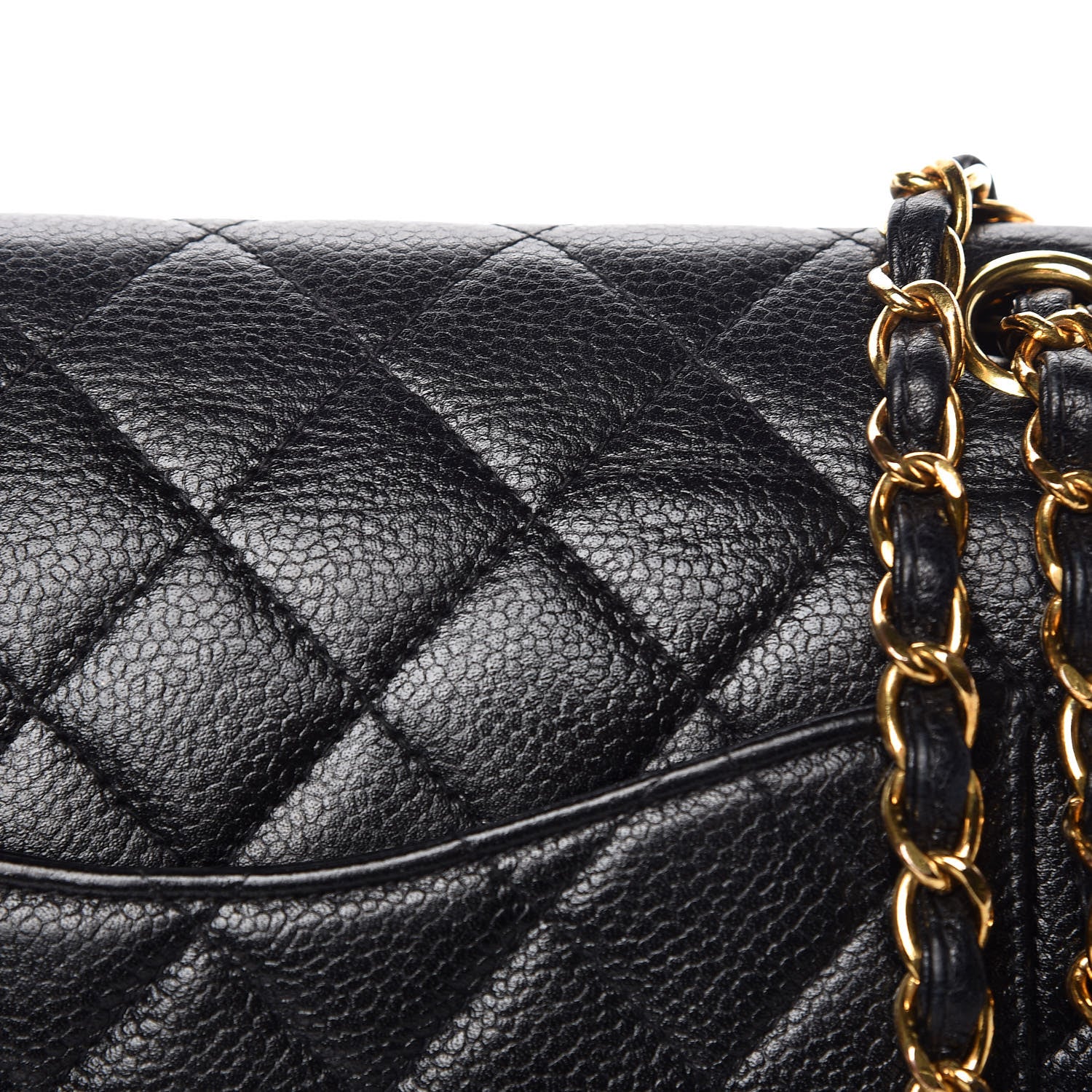 Chanel Caviar Quilted Medium Double Flap Black 14 of 15