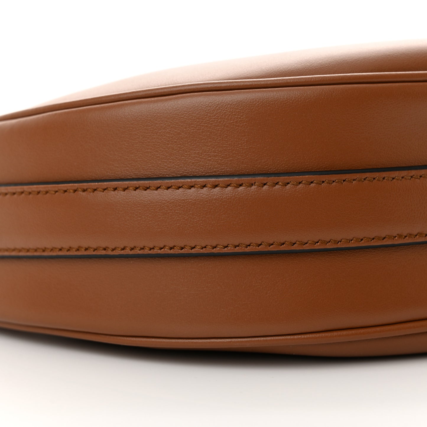Soft Calfskin Arque Shoulder Bag Cognac