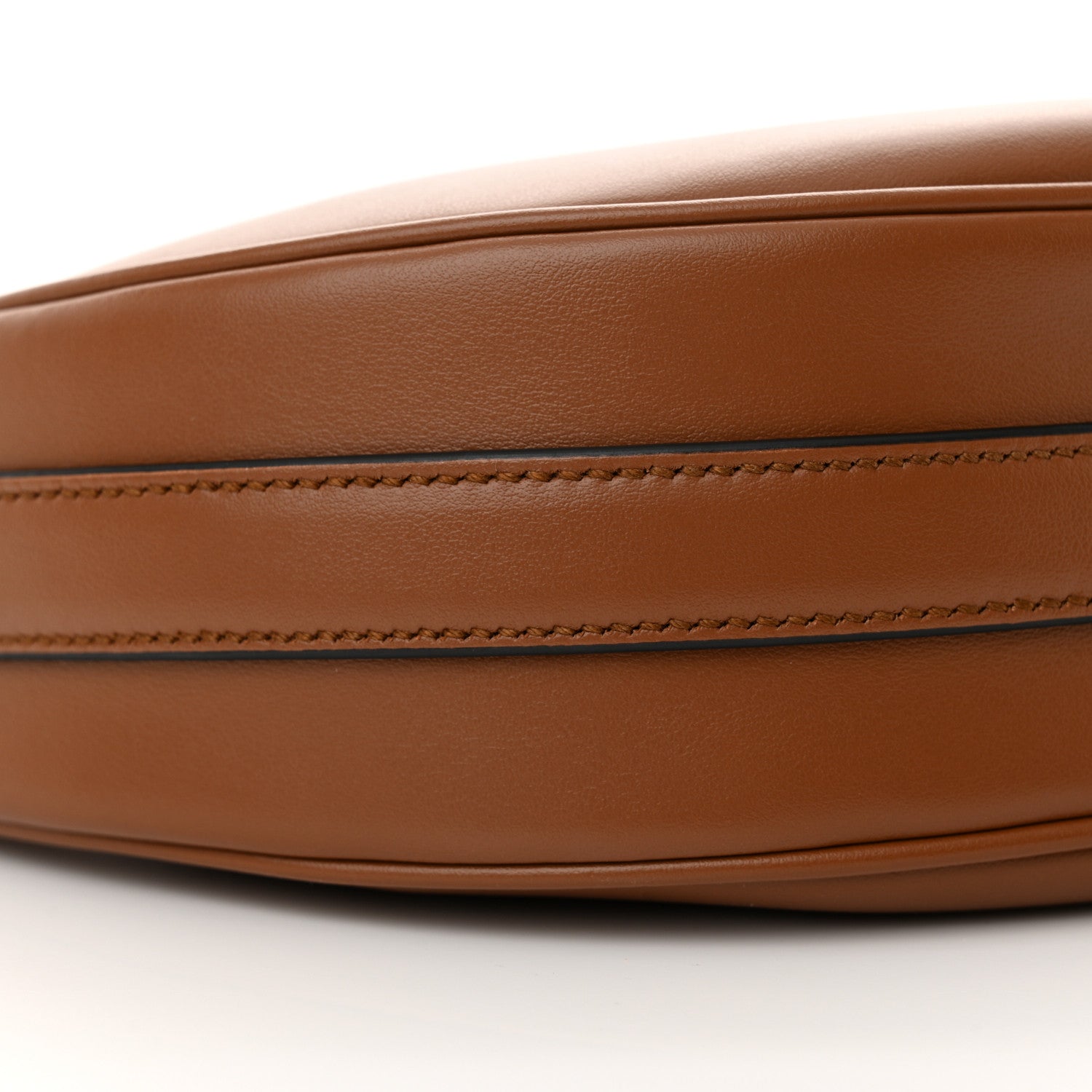 Prada Soft Calfskin Arque Shoulder Bag Cognac 9 of 10