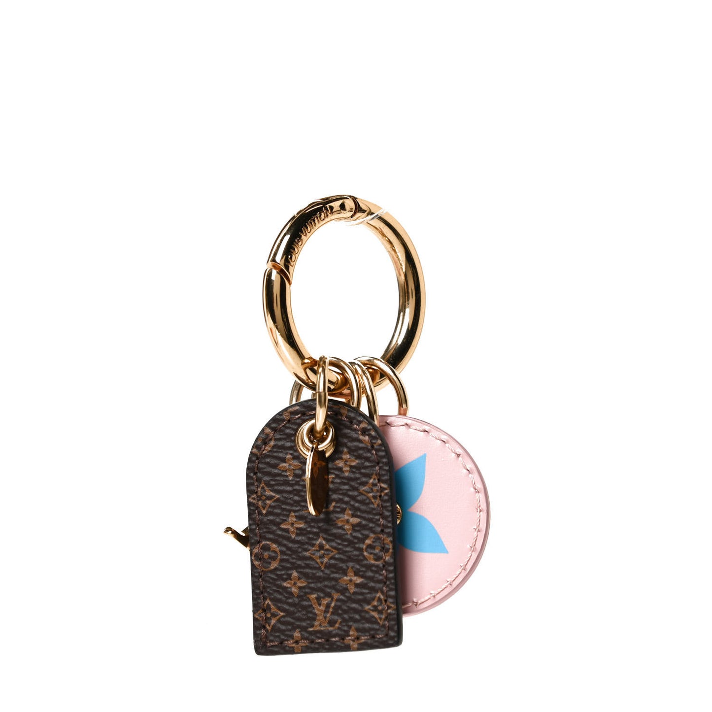 Monogram Fetish Lug Tag Bag Charm Brown