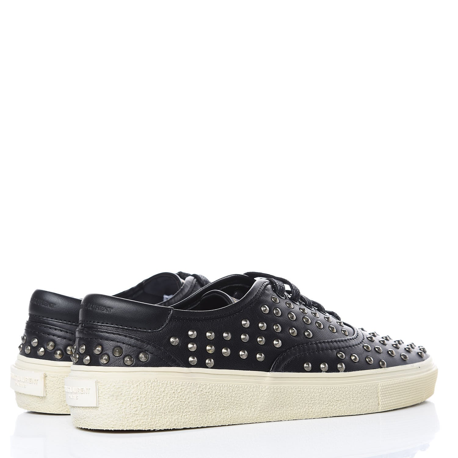 Saint Laurent Nappa Mens Studded Skate 20 Lace Up Sneakers 40 Black 4 of 11