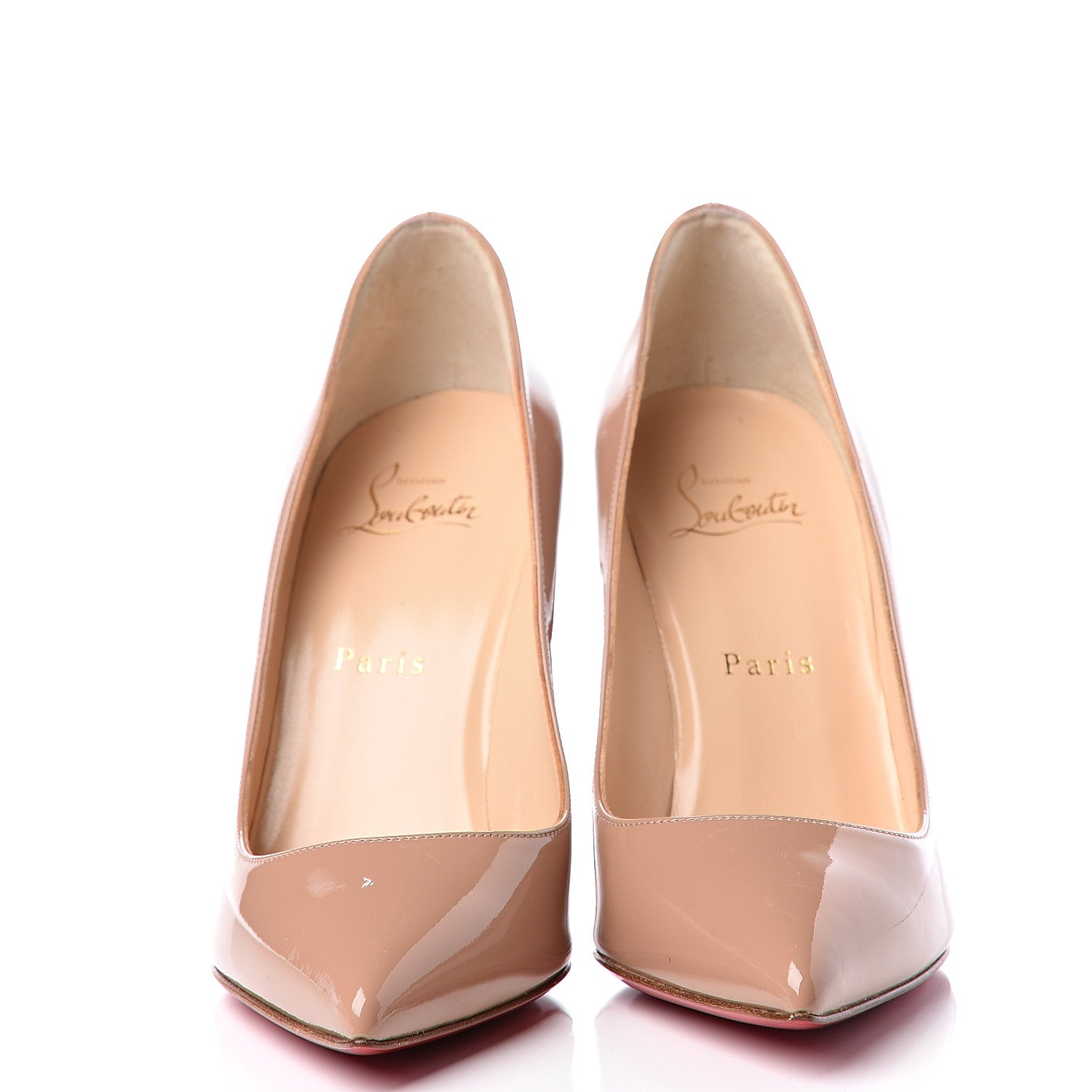 Christian Louboutin Patent Pigalle 100 Pumps 37 Nude 3 of 10