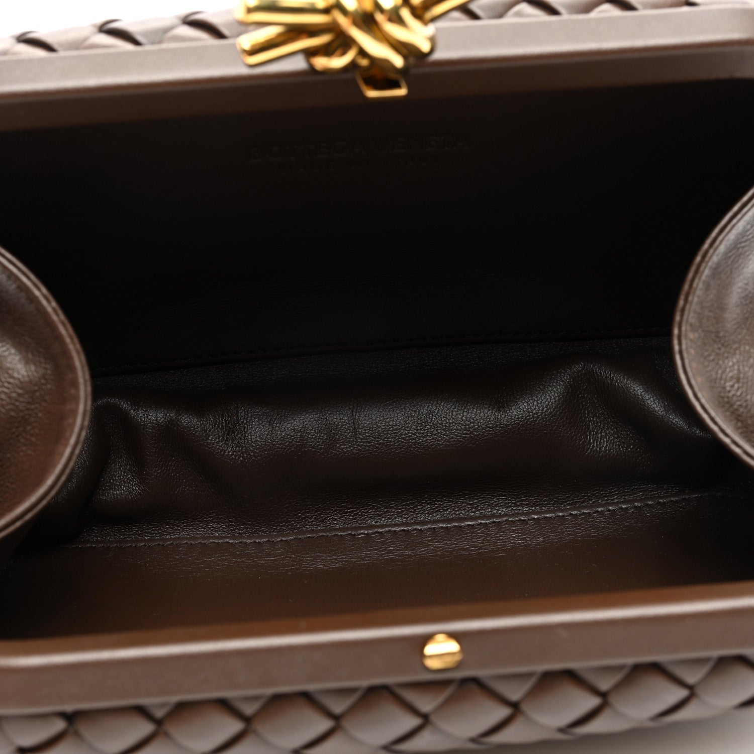 Bottega Veneta Nappa Intrecciato Knot Clutch Madder Brown 5 of 9