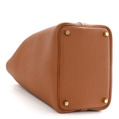 Hermes Taurillon Clemence Picotin Lock 18 PM Gold 4 of 11