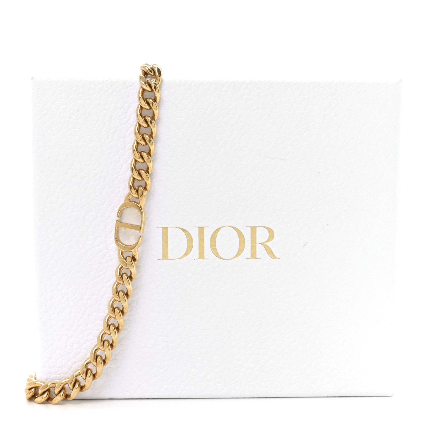 Christian Dior Metal Choker Necklace Gold 10 of 10