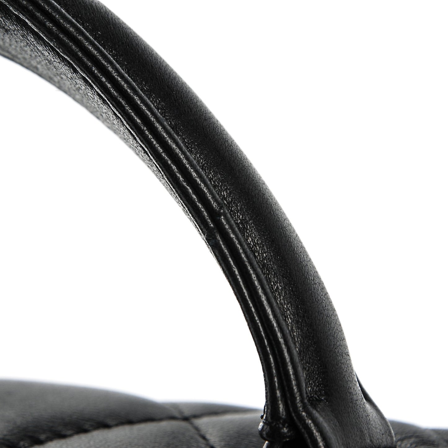 Lambskin Quilted Medium Kelly Flap Black