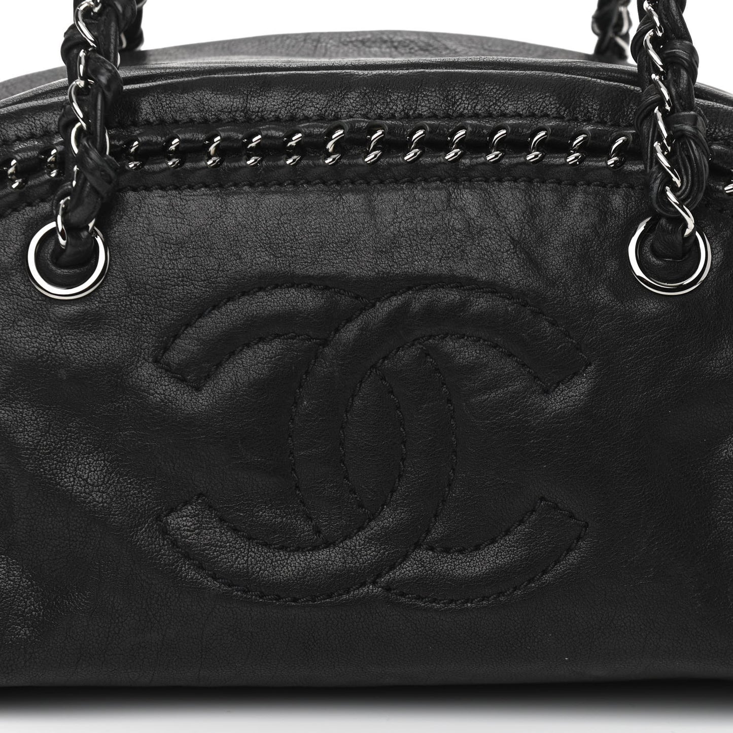 Smooth Calfskin Medium Luxe Ligne Bowler Black