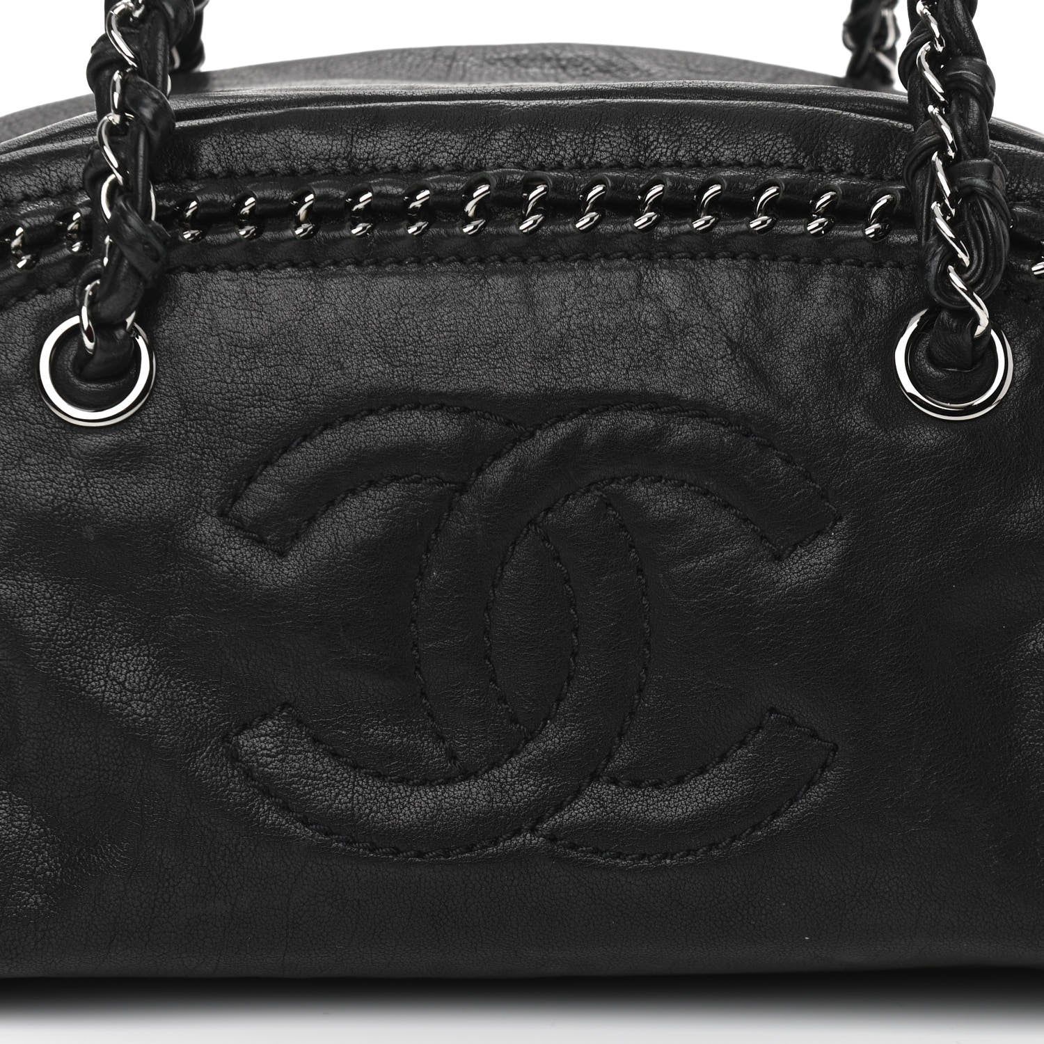 Chanel Smooth Calfskin Medium Luxe Ligne Bowler Black 8 of 10