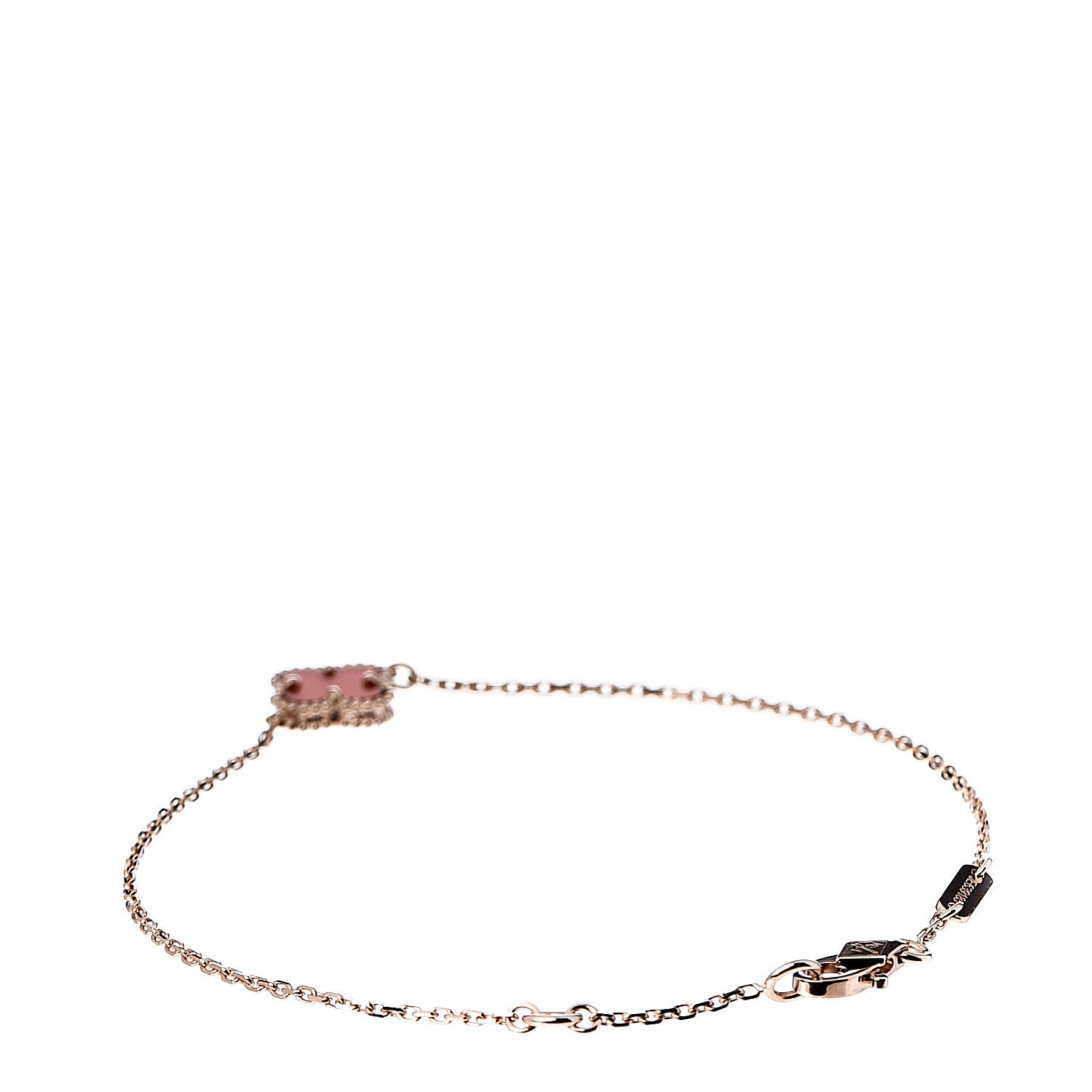 Van Cleef & Arpels 18K Rose Gold Carnelian Sweet Alhambra Bracelet 3 of 7