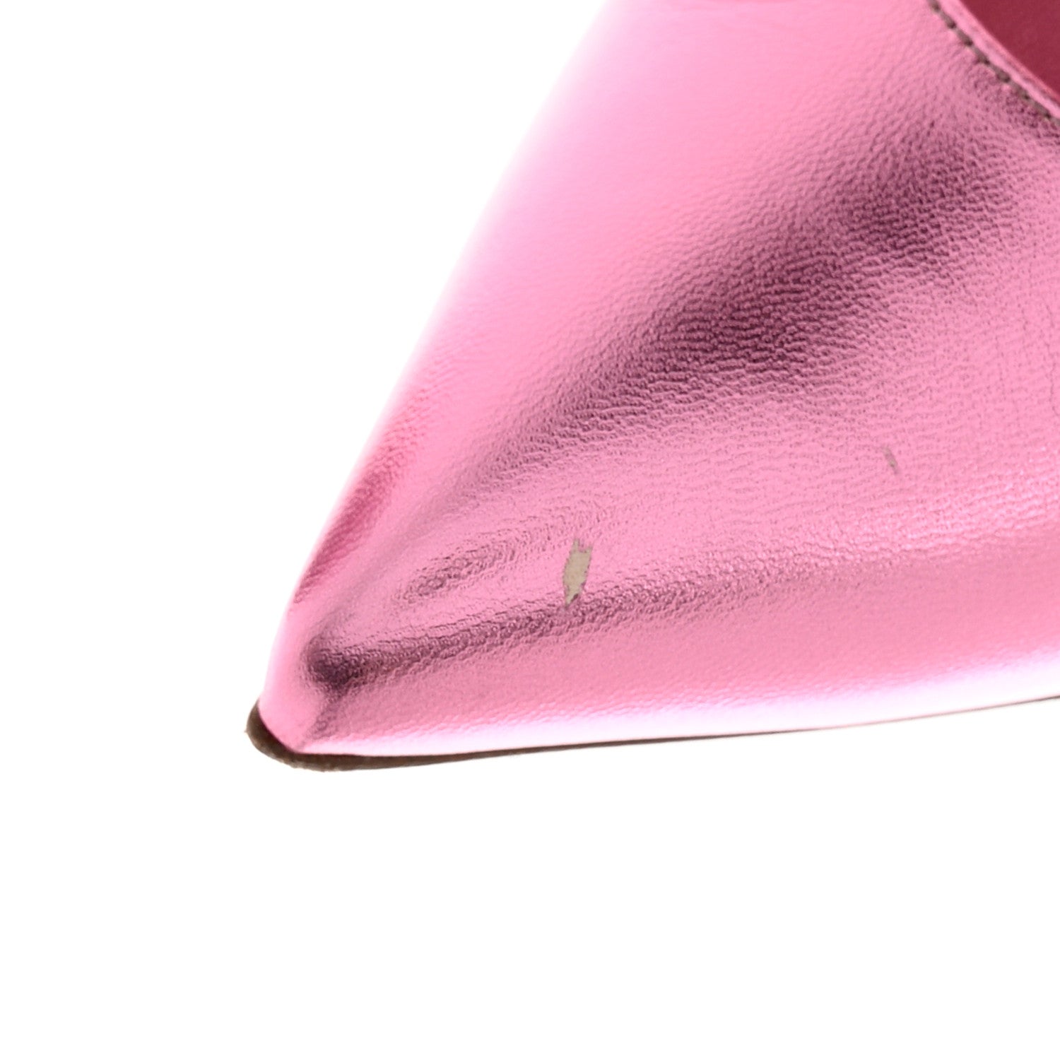 Christian Louboutin Metallic Patent Hot Chick 100 Pumps 37.5 Pink 8 of 9
