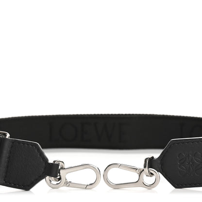 Loewe Calfskin Jacquard Webbing Anagram Strap Black 5 of 7