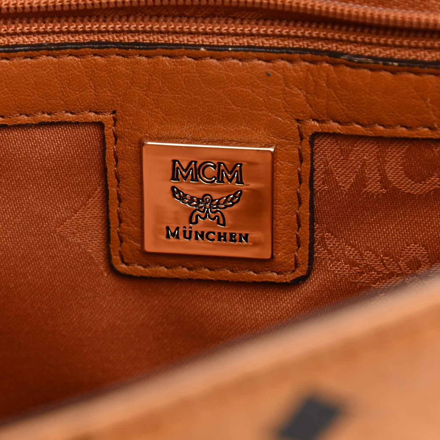 Visetos Top Handle Satchel Cognac
