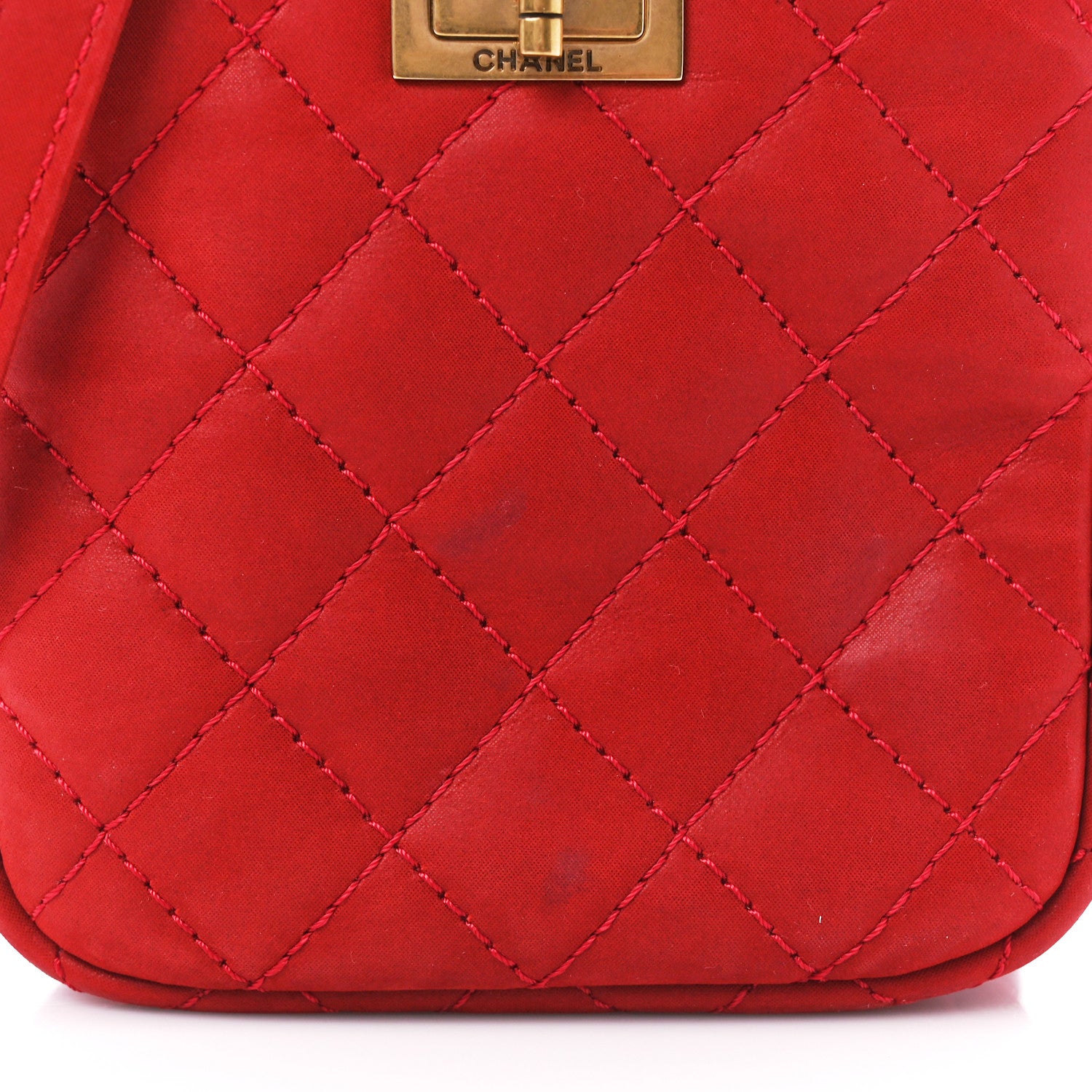 Chanel Iridescent Calfskin Quilted Reissue Camera Case Red 11 of 11
