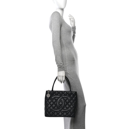 Chanel Caviar Quilted Medallion Tote Black 2 of 10