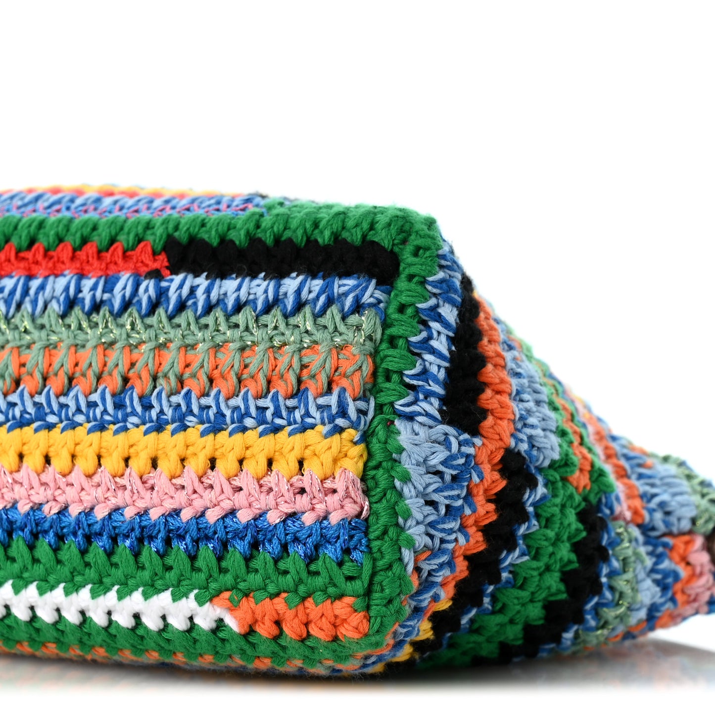 Fabric Crochet Pouch Multicolor