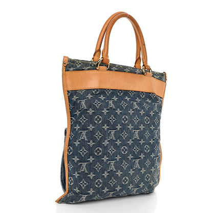 Louis Vuitton Monogram Denim Sac Plat Blue 3 of 14