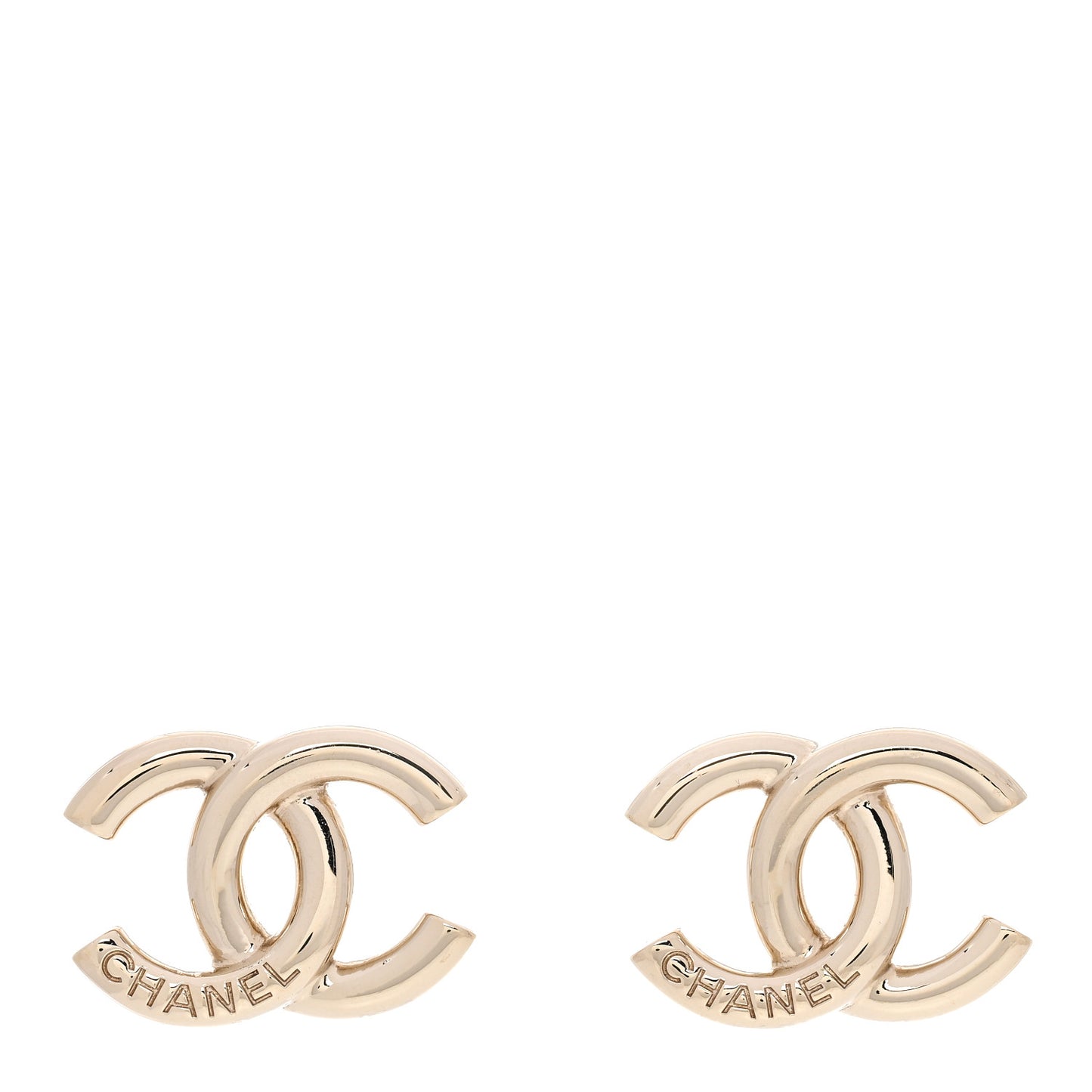 Metal CC Earrings Gold