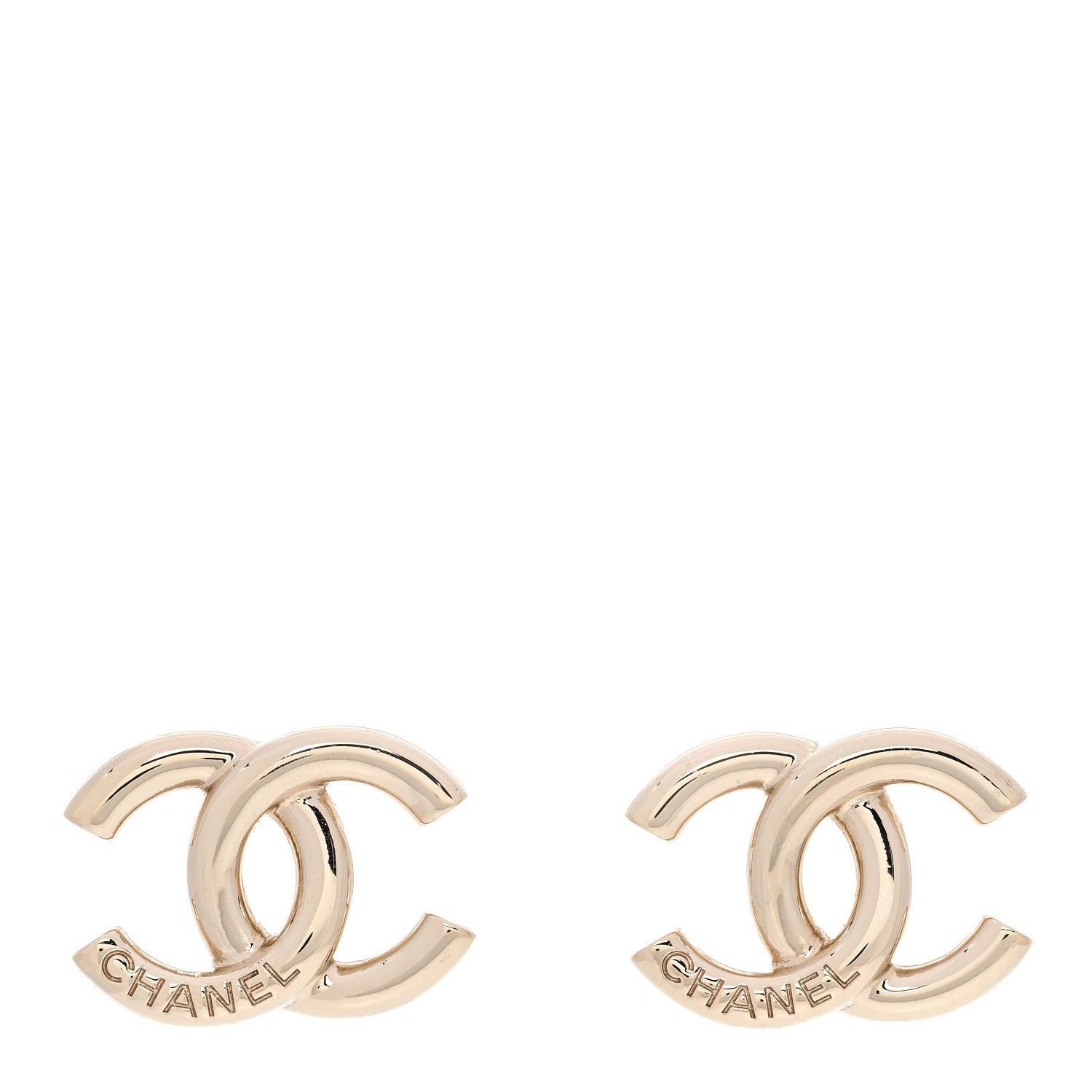 Chanel Metal CC Earrings Gold 1 of 5