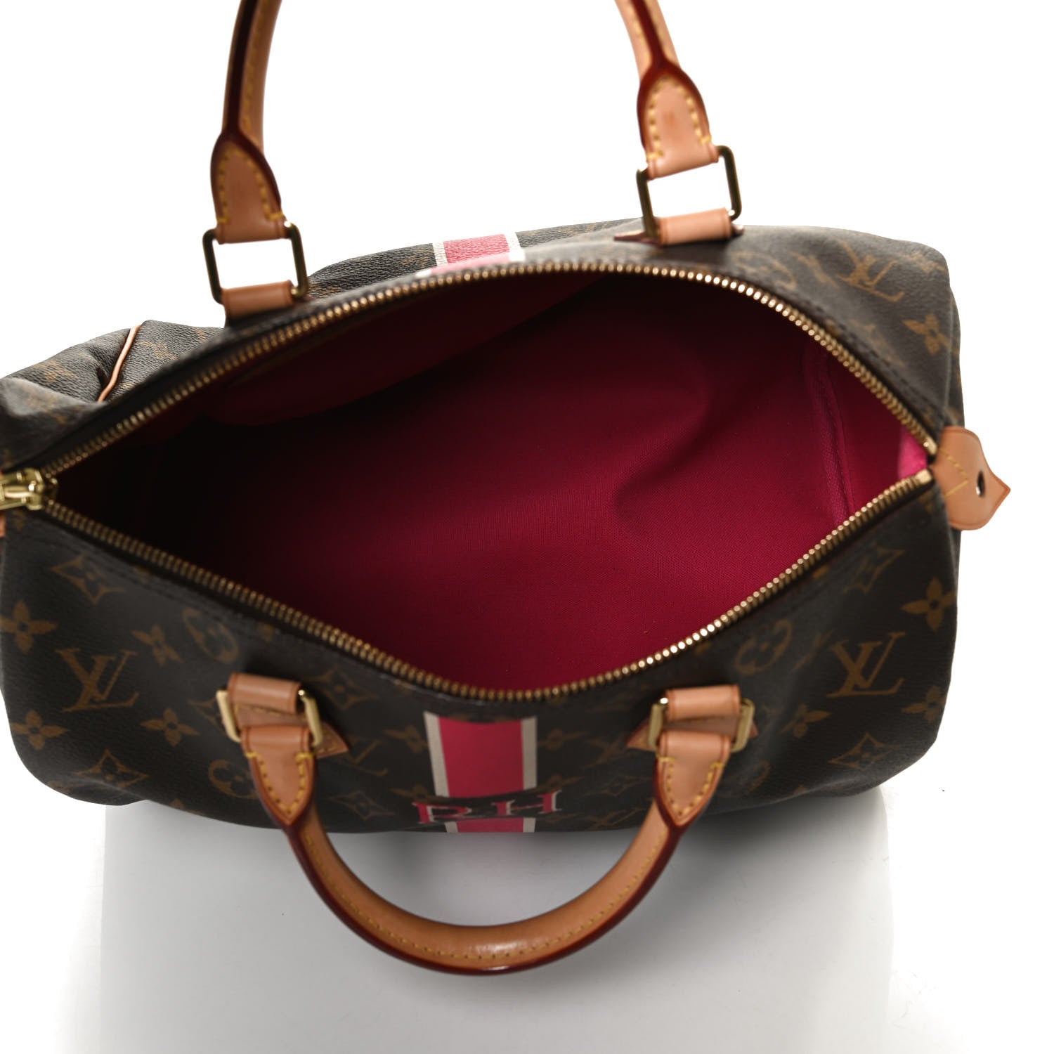 Louis Vuitton Monogram My LV Heritage Speedy 30 Fuchsia Ivory 4 of 10