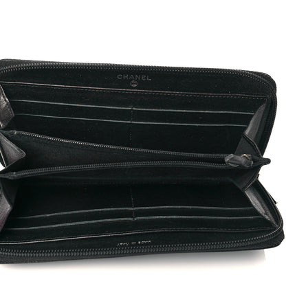 Chanel Caviar Large Timeless CC Zip Around Wallet Black 5 of 9