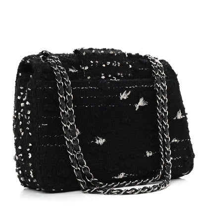 Chanel Tweed Elementary Chic Flap Black White 2 of 11