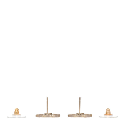 Chanel Tweed Effect CC Earrings Gold 3 of 5