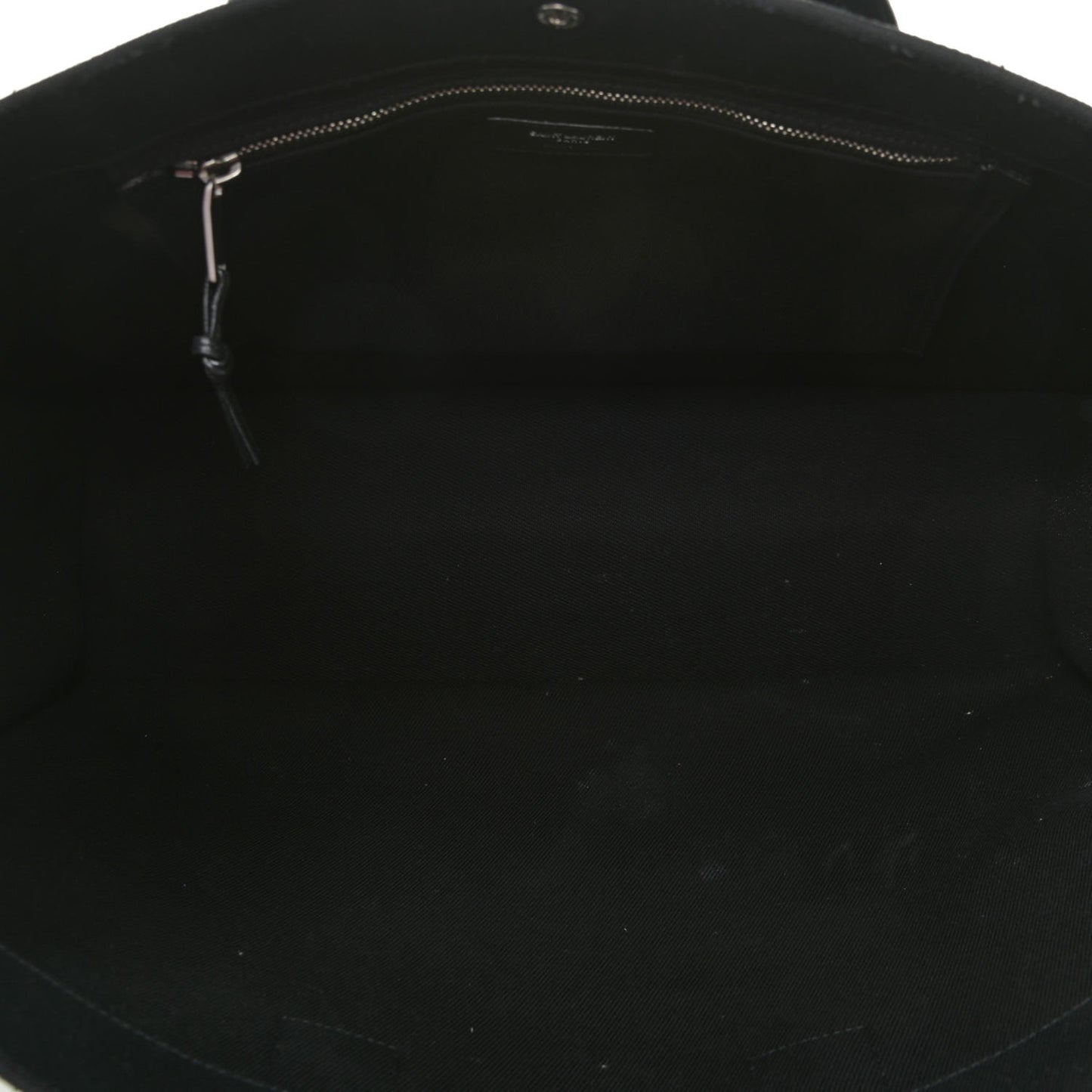 Linen Calfskin Rive Gauche Tote Black