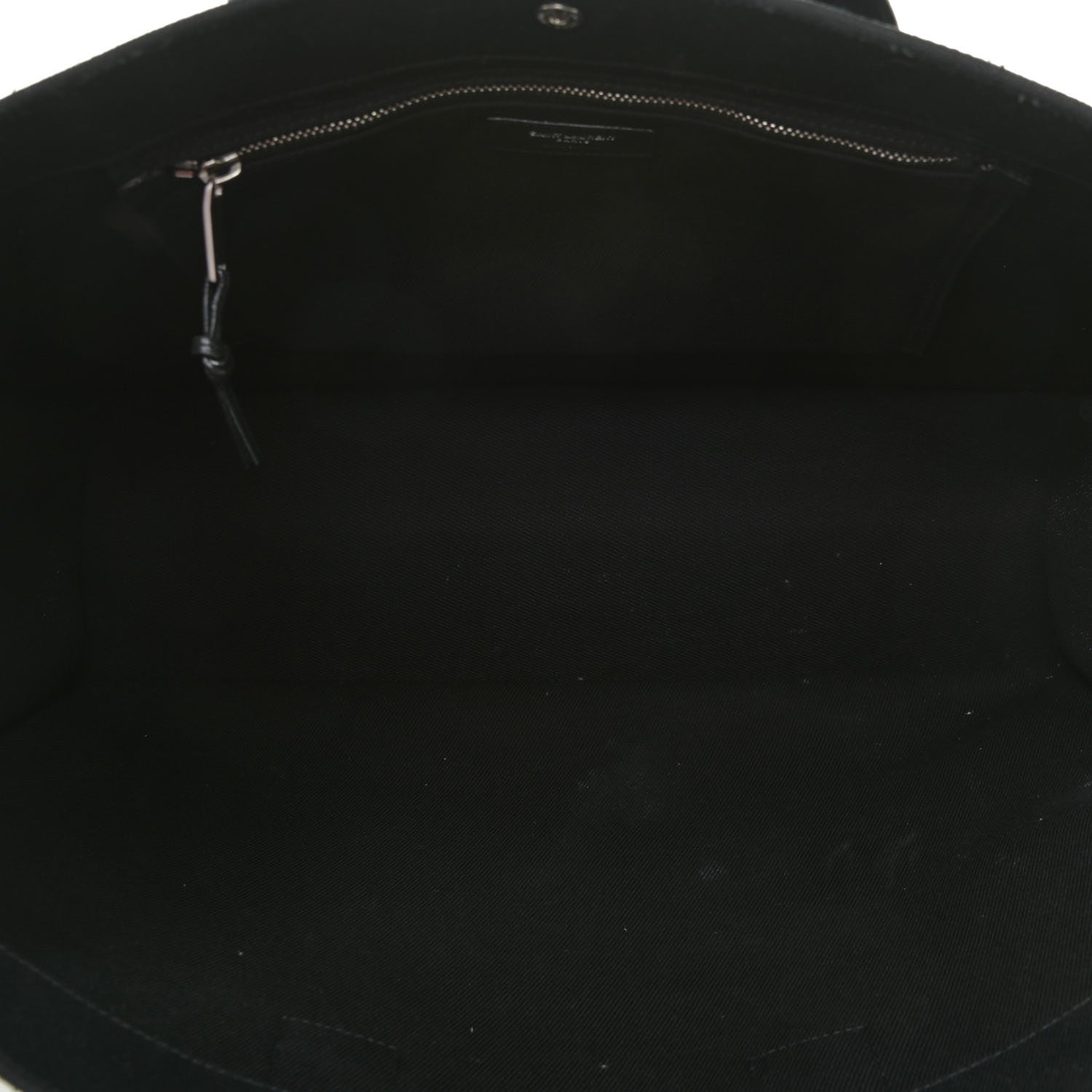 Saint Laurent Linen Calfskin Rive Gauche Tote Black 5 of 17