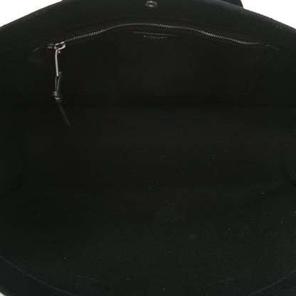 Saint Laurent Linen Calfskin Rive Gauche Tote Black 5 of 17